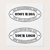Aangepaste bedrijfs Logo Stamp - Aangepast Visitekaartjes (Buitenkant ongevouwen)
