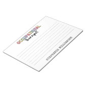 Aangepaste bedrijfs-therapeutische breedte voor ca notitieblok (Schuin)