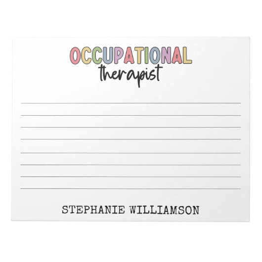 Aangepaste bedrijfs-therapeutische breedte voor ca notitieblok (Voorkant)