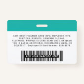 Aangepaste bedrijfs werknemer Fotonaam Logo Badge (Achterkant)