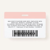 Aangepaste bedrijfs werknemer Fotonaam Logo Badge (Achterkant)