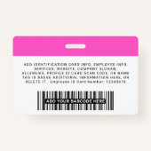 Aangepaste bedrijfs werknemer Fotonaam Logo Badge (Achterkant)