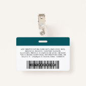 Aangepaste bedrijfs werknemer Fotonaam Logo Badge (Achterkant met clip)