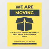 Aangepaste bedrijfs winkel restaurant verhuizing v raamsticker (Vel)