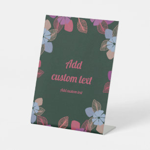 Aangepaste bedrijfsactiviteiten voor Floral sjablo Reclamebord Met Voetstuk