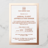 Aangepaste bedrijfsfeestelijke bijeenkomst folie uitnodiging (Voorkant)