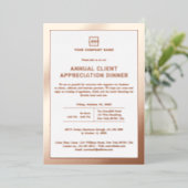 Aangepaste bedrijfsfeestelijke bijeenkomst folie uitnodiging (Staand Voorkant)