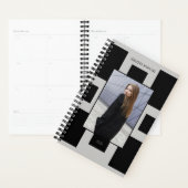 Aangepaste Bedrijfsfoto Geometrisch Zwart & Grijs Planner (Display)
