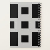 Aangepaste Bedrijfsfoto Geometrisch Zwart & Grijs Planner (Achterkant)