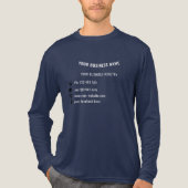 Aangepaste bedrijfsinformatie Gepersonaliseerde za Tri-Blend Shirt (Voorkant volledig)