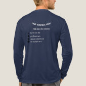 Aangepaste bedrijfsinformatie Gepersonaliseerde za Tri-Blend Shirt (Achterkant volledig)