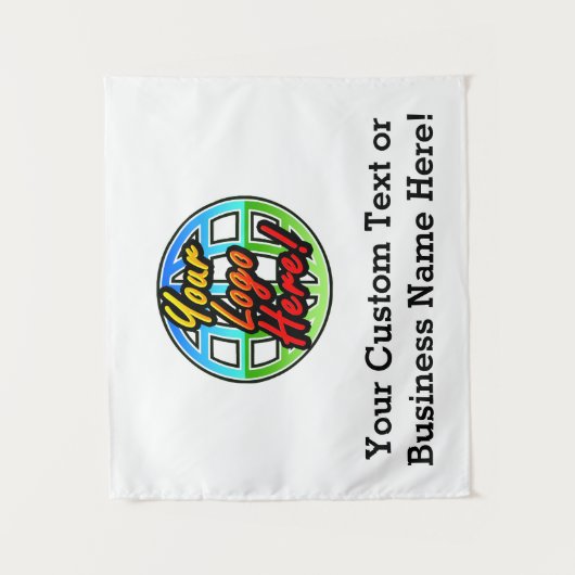 Aangepaste bedrijfskleding voor Logo in de muur Wandkleed (Voorkant)