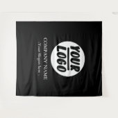 Aangepaste bedrijfslogo-achtergrond voor evenement wandkleed (Voorkant (horizontaal))