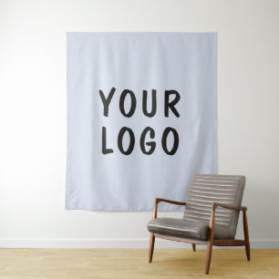 Aangepaste bedrijfslogo foto-achtergrond wandkleed