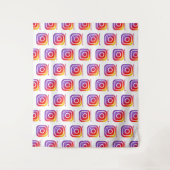 aangepaste bedrijfslogo instagram achtergrond wandkleed (Voorkant)