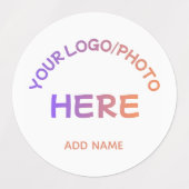 Aangepaste Bedrijfslogo Naam Multi Design Stickers (Design 1)