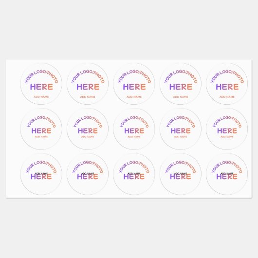 Aangepaste Bedrijfslogo Naam Multi Design Stickers (Vel)