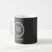 Aangepaste bedrijfslogo QR-code mok | Gepersonalis (Voorkant links)