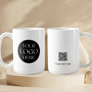 Aangepaste bedrijfslogo QR-code promotioneel Koffiemok