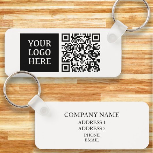 Aangepaste bedrijfslogo QR-code sleutelhanger