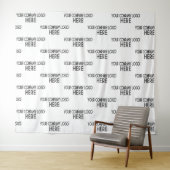 Aangepaste bedrijfslogo step & repeat achtergrond  wandkleed (In Situ (horizontaal))