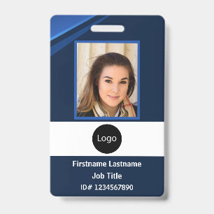 aangepaste bedrijfsmedewerker-ID, foto logo streep Badge