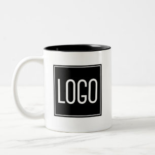 Aangepaste bedrijfsmok met logo of foto tweekleurige koffiemok