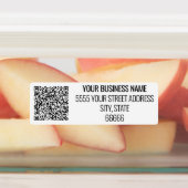 Aangepaste bedrijfsnaam Adres en QR-codebabels Labels (Aangebracht)