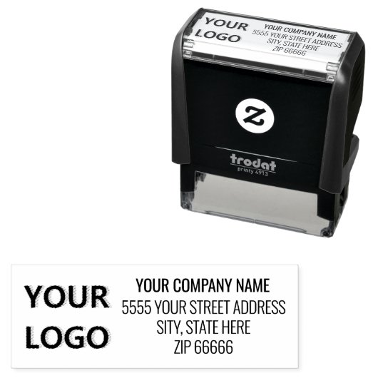 Aangepaste bedrijfsnaam Adres Stempel (In situ)