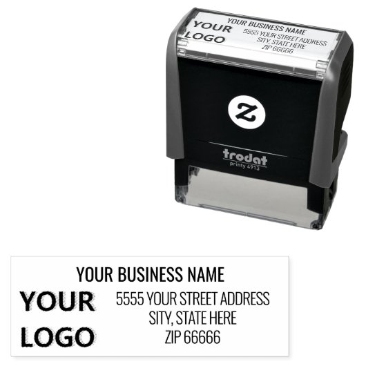 Aangepaste bedrijfsnaam Adres Stempel (In situ)