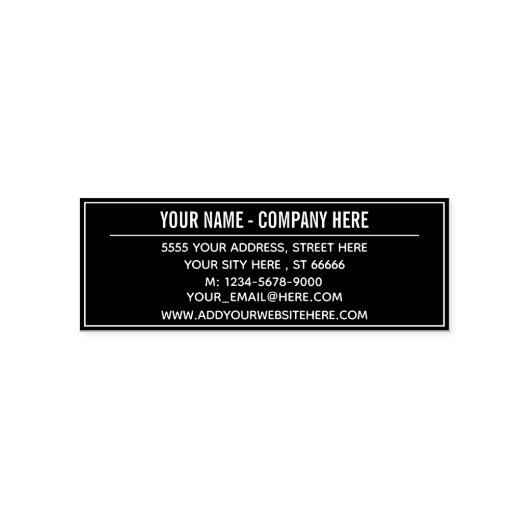 Aangepaste bedrijfsnaam Adres uw kleurenstempel Zelfinktende Stempel (Design)