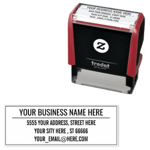 Aangepaste Bedrijfsnaam Adres Zelfinkting Stempel