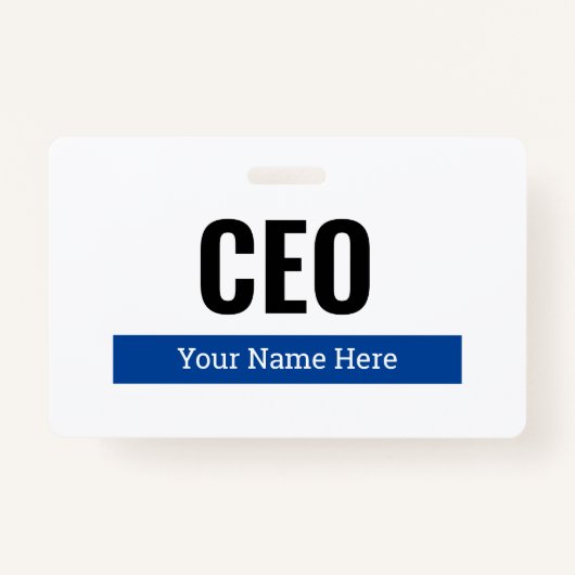 Aangepaste bedrijfsnaam badge met clip (Voorkant)