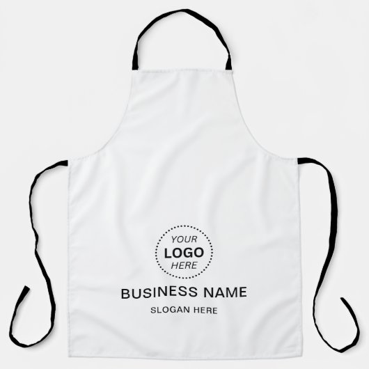 Aangepaste bedrijfsnaam en Logo-Schort Schort (Voorkant)