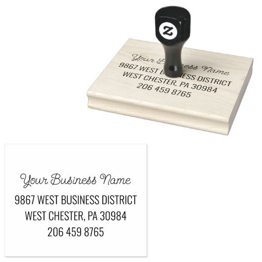 Aangepaste bedrijfsnaam en retouradres rubberstempel (Gestempeld)