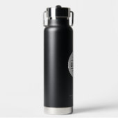 Aangepaste bedrijfsnaam en zwarte Logo Waterfles (Voorkant)