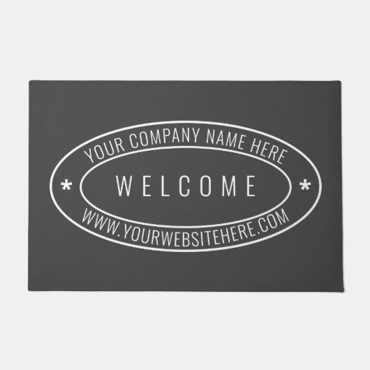 Aangepaste bedrijfsnaam Info Uw Bedrijf Deurmat (Voorkant)