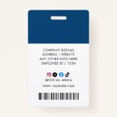 Aangepaste bedrijfsnaam labels voor medewerkers badge (Achterkant)