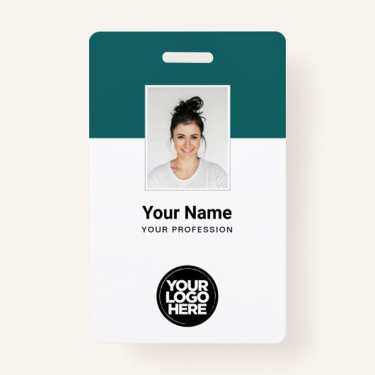 Aangepaste bedrijfsnaam labels voor medewerkers badge (Voorkant)