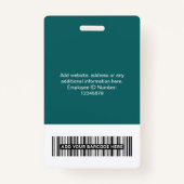 Aangepaste bedrijfsnaam labels voor medewerkers badge (Achterkant)