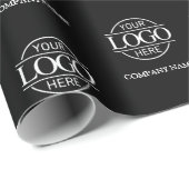 Aangepaste bedrijfsnaam Logo Cadeaupapier (Rol Hoek)