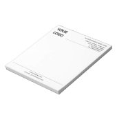 Aangepaste bedrijfsnaam Logo Contact Info Notitieb Notitieblok (Gedraaid)