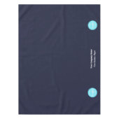 Aangepaste Bedrijfsnaam Logo Trade Show Blauw Tafelkleed (Voorkant)