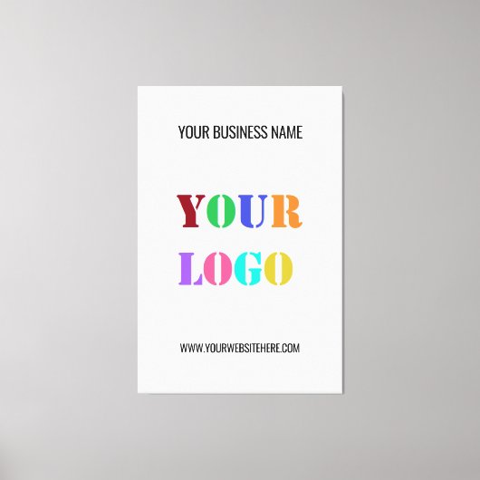 Aangepaste bedrijfsnaam Logo Website Canvas Print (Voorkant)