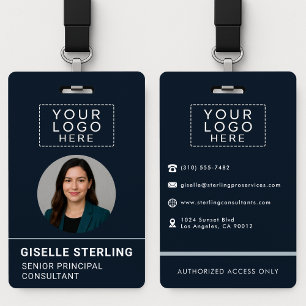 Aangepaste bedrijfsnaam tag foto ID logo Badge
