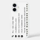 Aangepaste Bedrijfsnaam Tekst Info Bedrijf iPhone  Case-Mate iPhone Case (Achterkant)
