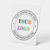 Aangepaste bedrijfsnaam Tekst Info Pedestal Sign Reclamebord Met Voetstuk (Voorkant)