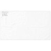 Aangepaste Bedrijfsnaam Tekst Info Tafelkleed Sjab (Voorkant (Horizontaal))