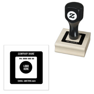 Aangepaste Bedrijfsnaam Telefoon E-mail met Logo G Rubberstempel