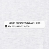 Aangepaste bedrijfsnaam Telefooninfo Zakelijke lab Labels (Design 1)